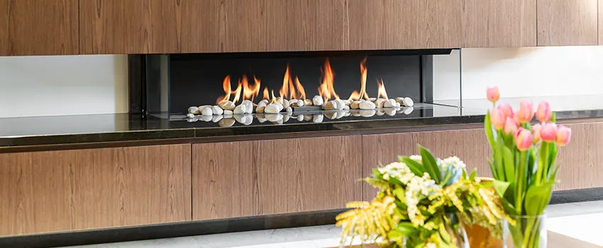 Double-height Fireplace Design Refurbishment in Paradise, California
